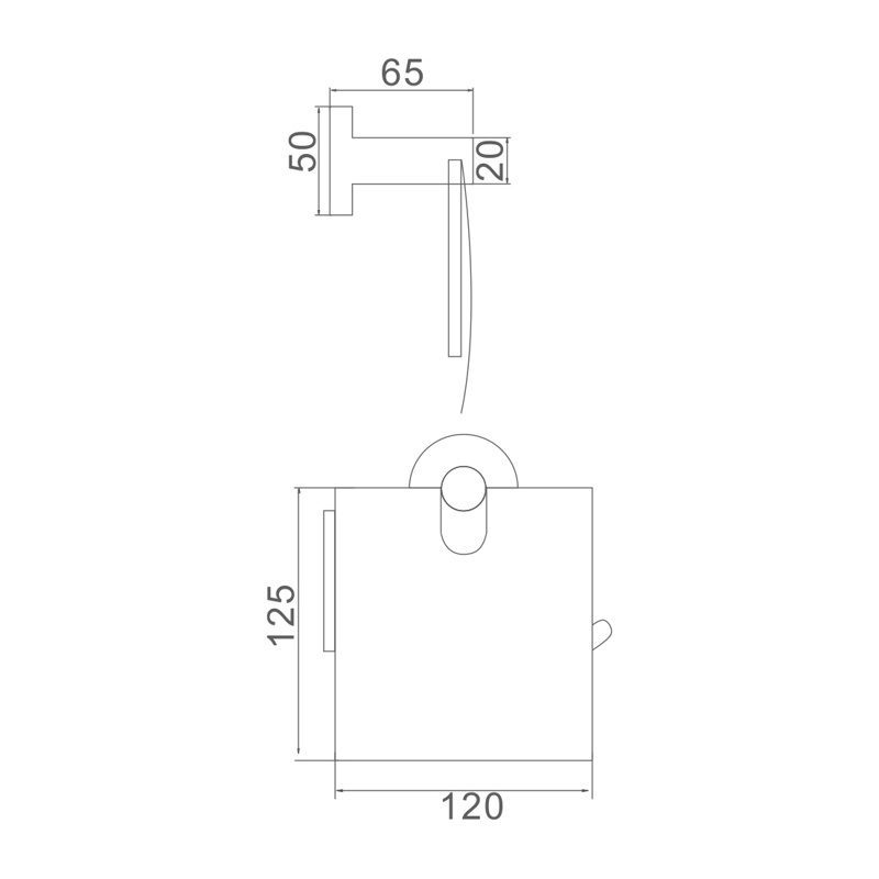 Бумагодержатель Ledeme L71703 с крышкой, сатин — изображение 2