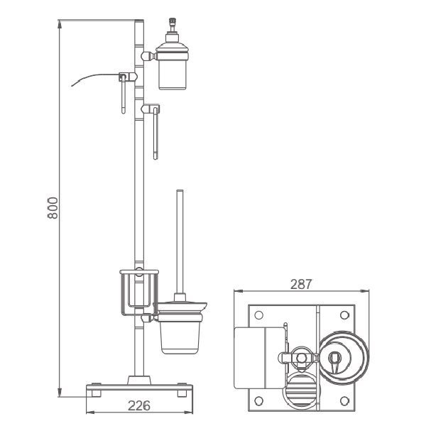 Многофункциональная стойка Ledeme L831 (габариты)