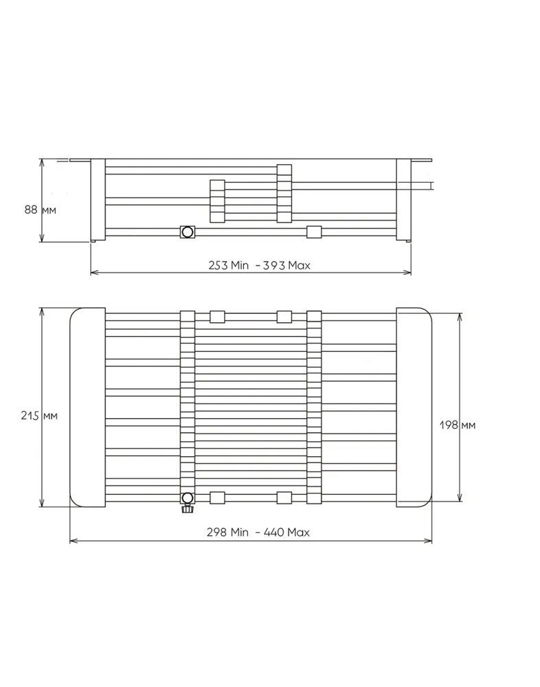 Коландер раздвижной WISENT, схема