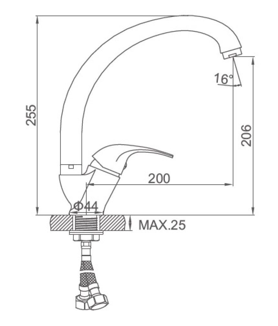 Смеситель для кухни Ledeme L5931 — изображение 2