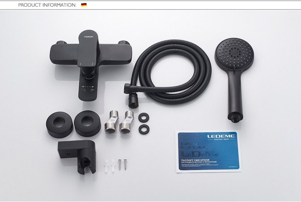 Смеситель для ванны Ledeme L73218B — изображение 5
