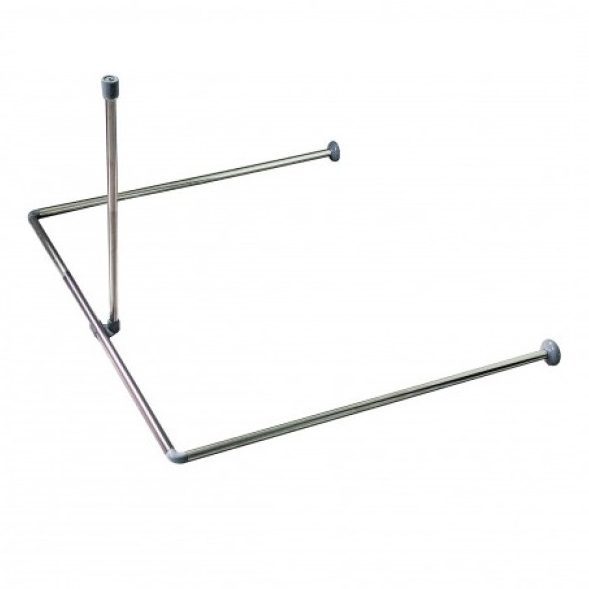 Карниз в ванную для шторки Savol SK-8019W, универсальный, сталь, белый — изображение 2