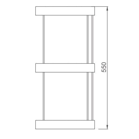 Полка в ванную Ledeme L362-3 угловая, пластик / алюминий, белый — изображение 3
