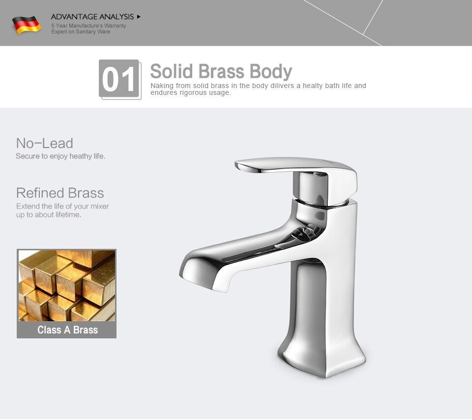 Смеситель для умывальника GERHANS K11006 — изображение 3