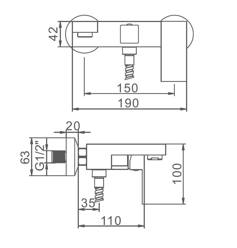 Смеситель для ванны GERHANS K13025 — изображение 3