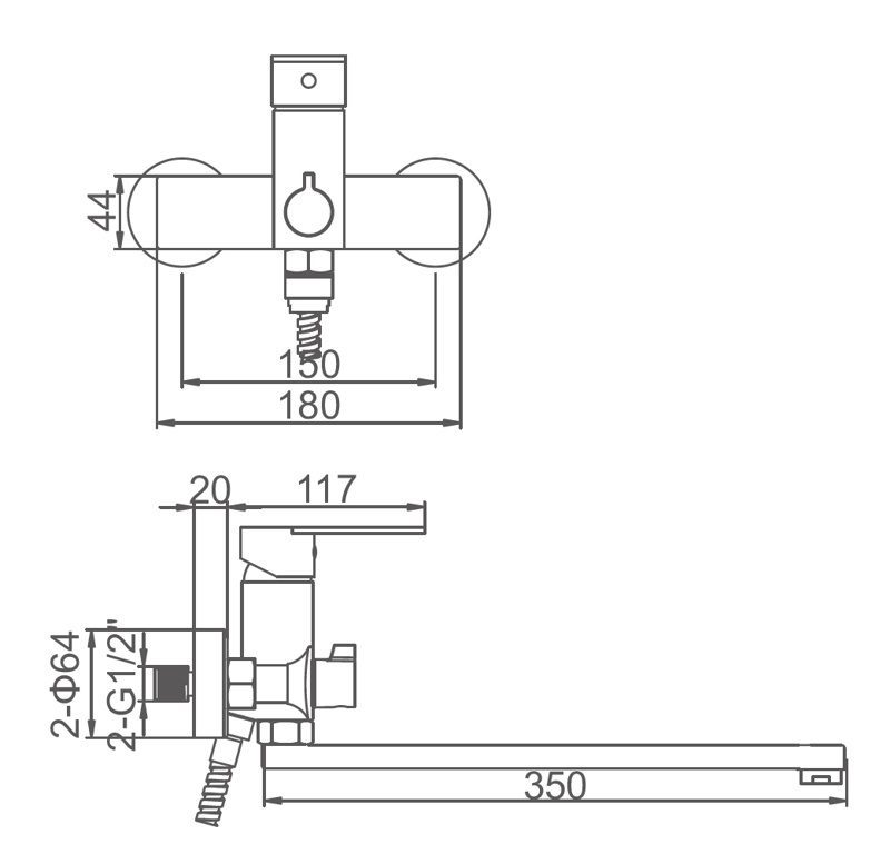 Смеситель для ванны GERHANS K13123 — изображение 2