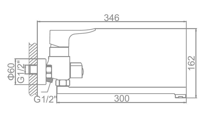 Смеситель для ванны Loffrey LF82234 — изображение 3