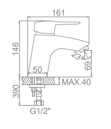 Смеситель для умывальника Ledeme L1004 — изображение 3