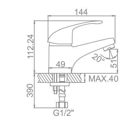 Смеситель для умывальника Ledeme L1029-B — изображение 3