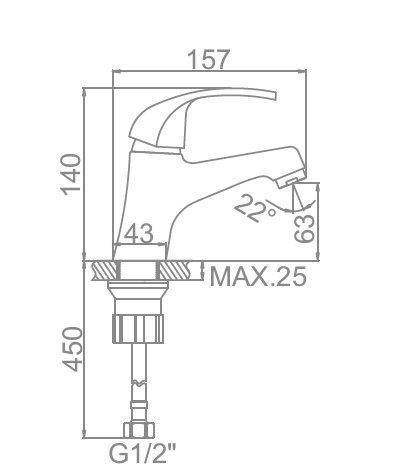 Смеситель для умывальника Ledeme L1035 — изображение 2