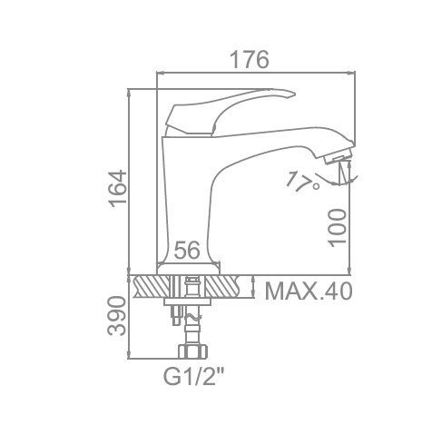 Смеситель для умывальника Ledeme L1042 — изображение 4