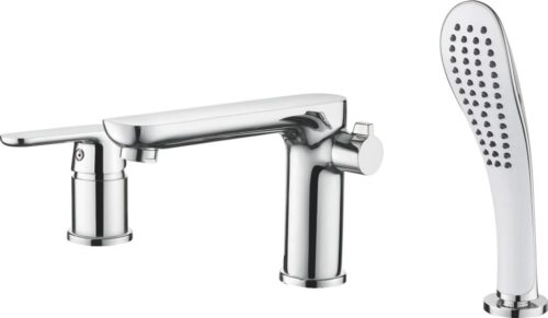 Смеситель врезной в борт ванны, латунь, хром Ledeme L1153