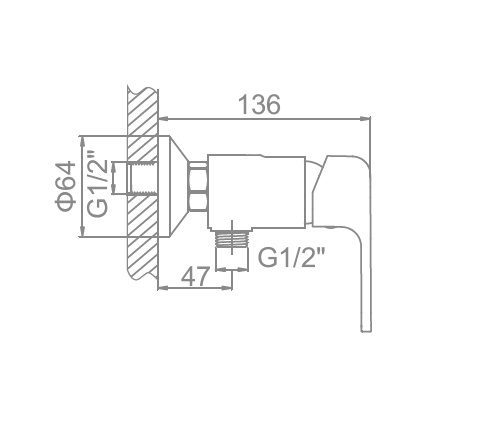 Смеситель для душа Ledeme L2044 — изображение 2