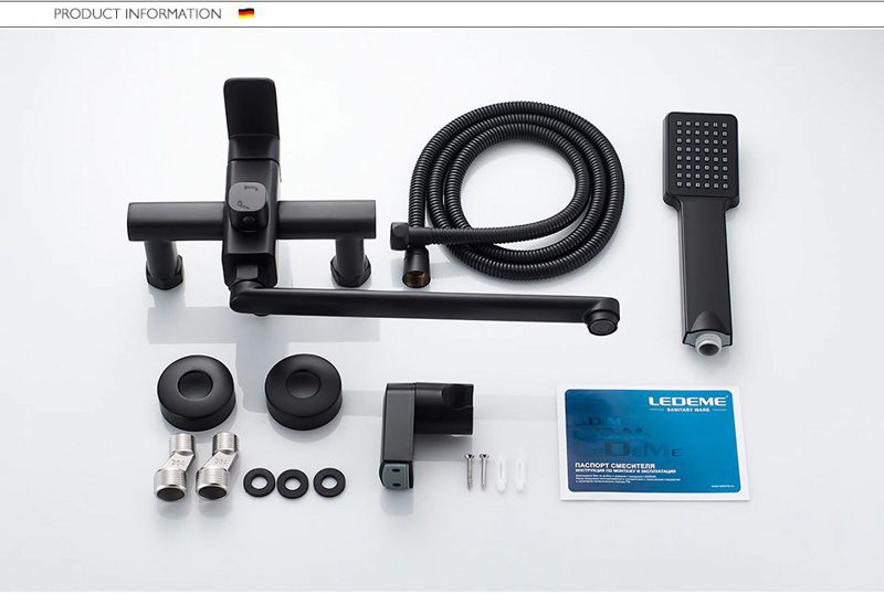 Смеситель для ванны Ledeme L2233B — изображение 5