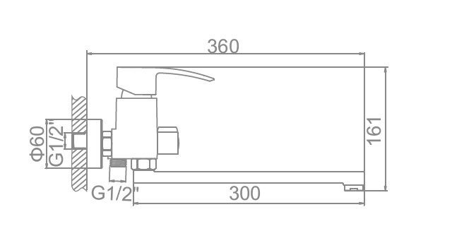 Смеситель для ванны Ledeme L2243 — изображение 2