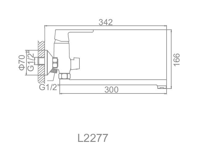 Смеситель для ванны Ledeme L2277 — изображение 2