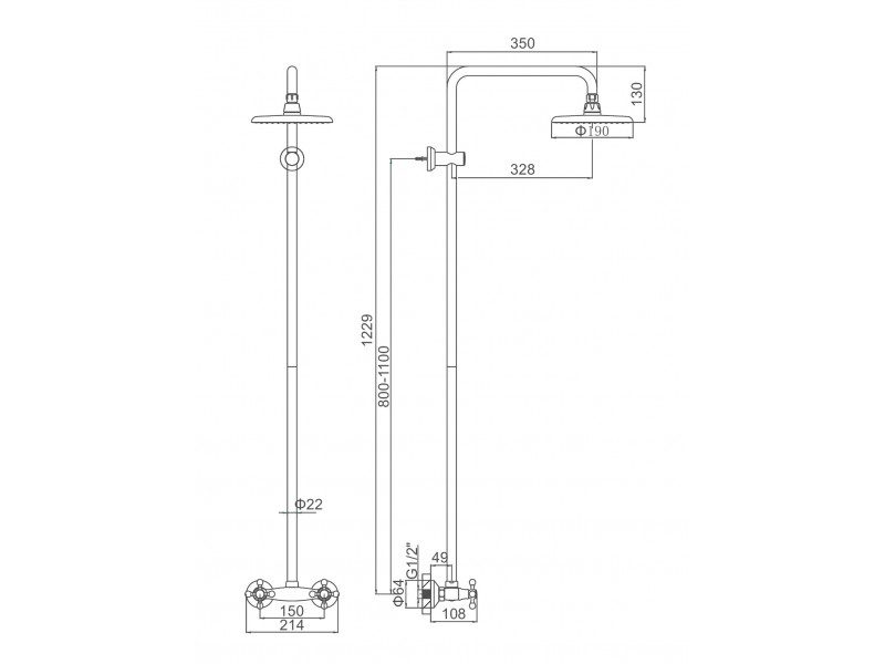Душевая система Ledeme L2408 — изображение 3