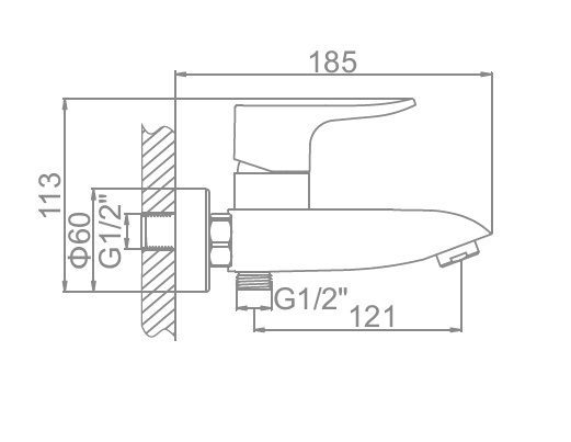 Смеситель для ванны Ledeme L3234 — изображение 3
