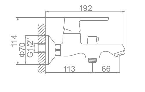 Смеситель для ванны Ledeme L3253W — изображение 2