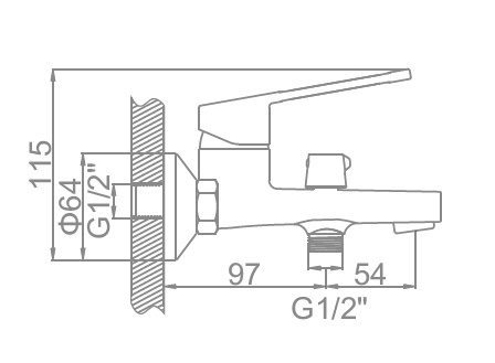 Смеситель для ванны Ledeme L3267 — изображение 4