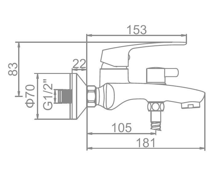 Смеситель для ванны Ledeme L3272 — изображение 2