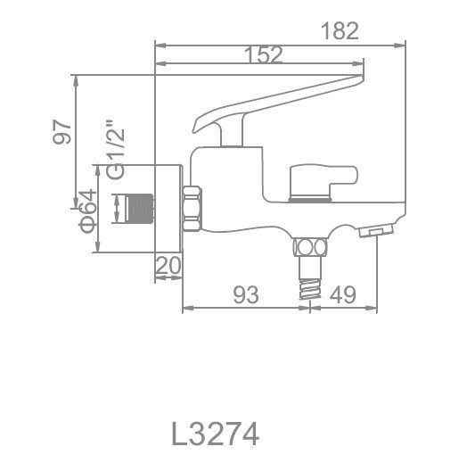 Смеситель для ванны Ledeme L3274 — изображение 2