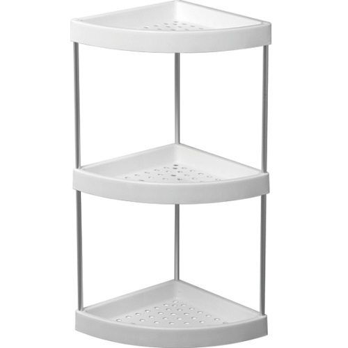 Полка в ванную Ledeme L362-3 угловая, пластик / алюминий, белый