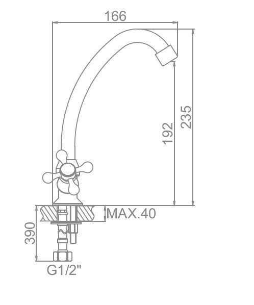 Смеситель для кухни Ledeme L4027 — изображение 2