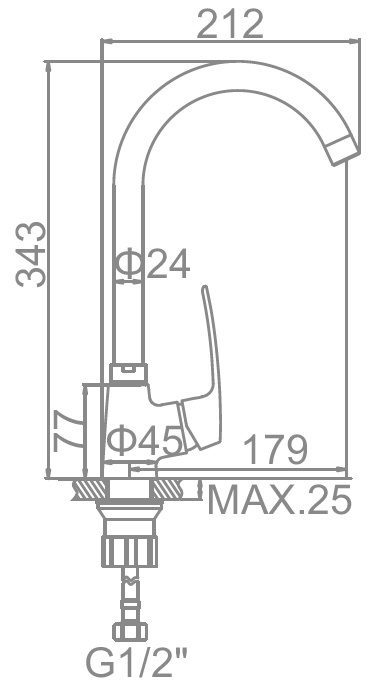 Смеситель для кухни Ledeme L4072 — изображение 2