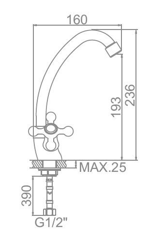 Смеситель для кухни Ledeme L4119-2 — изображение 2