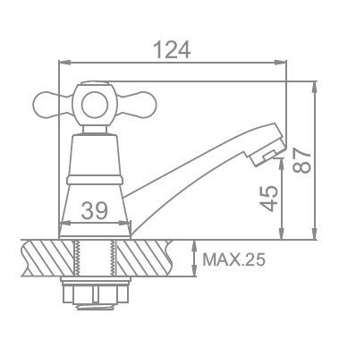 Кран для умывальника "Моно" Ledeme L4295 — изображение 2