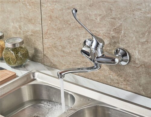 Настенный смеситель для кухни локтевой Ledeme L4679