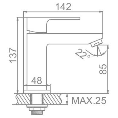 Кран для умывальника "Моно" Ledeme L4795 — изображение 2