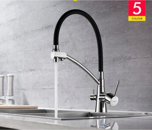 Смеситель для кухни под фильтр Ledeme L4855-2, с гибким изливом