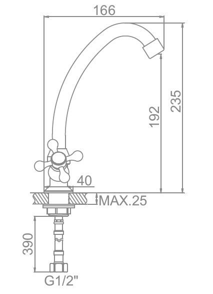 Смеситель для кухни Ledeme L4908 — изображение 2