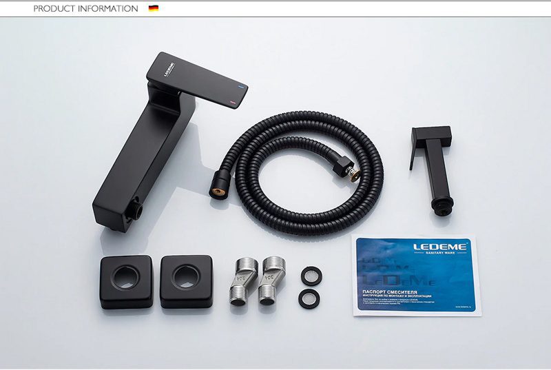 Смеситель для гигиенического душа Ledeme L5278B — изображение 5