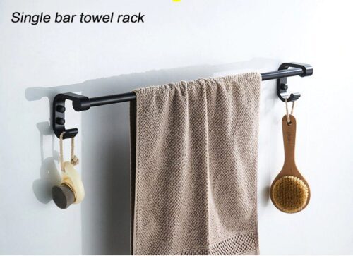 Полотенцедержатель, авиационный алюминий, черный Ledeme L5501