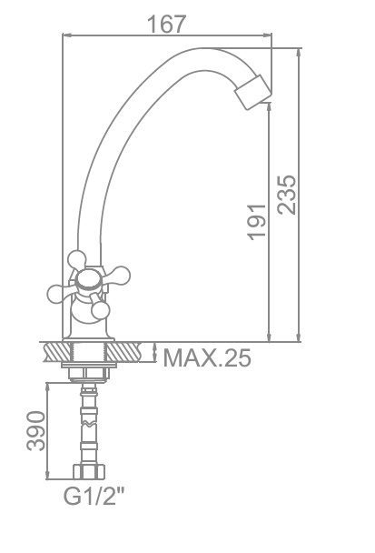 Смеситель для кухни Ledeme L5908 — изображение 2