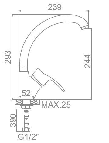 Смеситель для кухни Ledeme L5964 — изображение 2