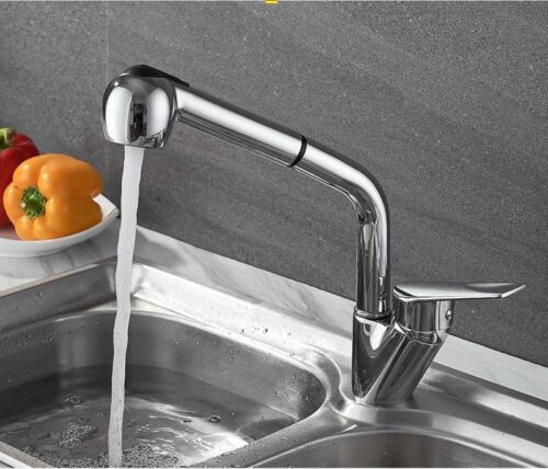 Смеситель для кухни с выдвижной лейкой-изливом Ledeme L6040