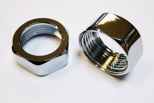 Гайка для крепления смесителя в ванну 3/4" (пара), цинк, хром L71-2 Ledeme