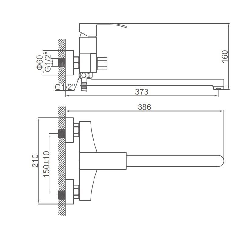 Смеситель для ванны Ledeme L72217 — изображение 2