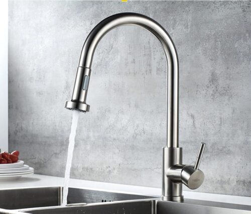 Смеситель для кухни с выдвижной лейкой-изливом Ledeme L76005-1