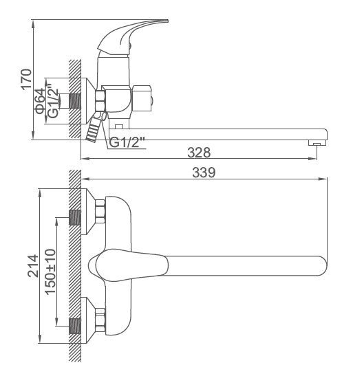 Смеситель для ванны Ledeme L2231 — изображение 2