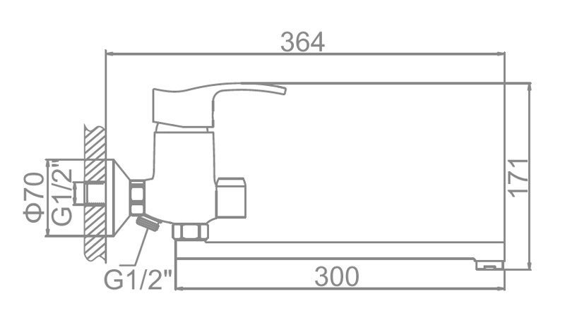 Смеситель для ванны Loffrey LF82264 — изображение 2
