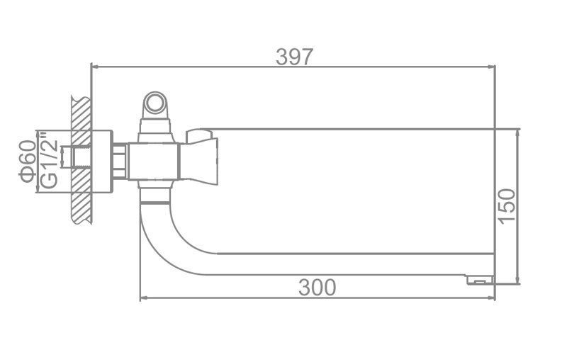 Смеситель для ванны Loffrey LF82587 — изображение 3