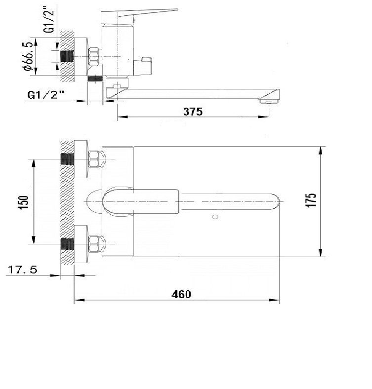 Смеситель для ванны Wisent W22212 — изображение 5