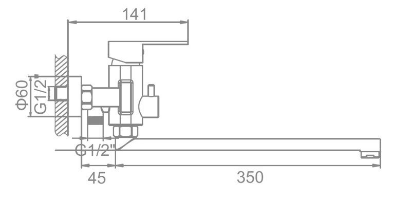 Смеситель для ванны Wisent W72216 — изображение 5