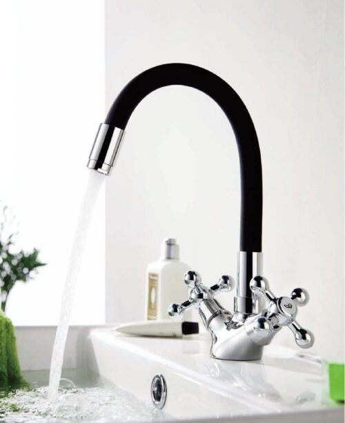 Смеситель для умывальника с гибким изливом Ledeme L1319-2