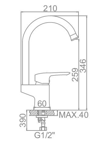 Смеситель для кухни Ledeme L4025A — изображение 2